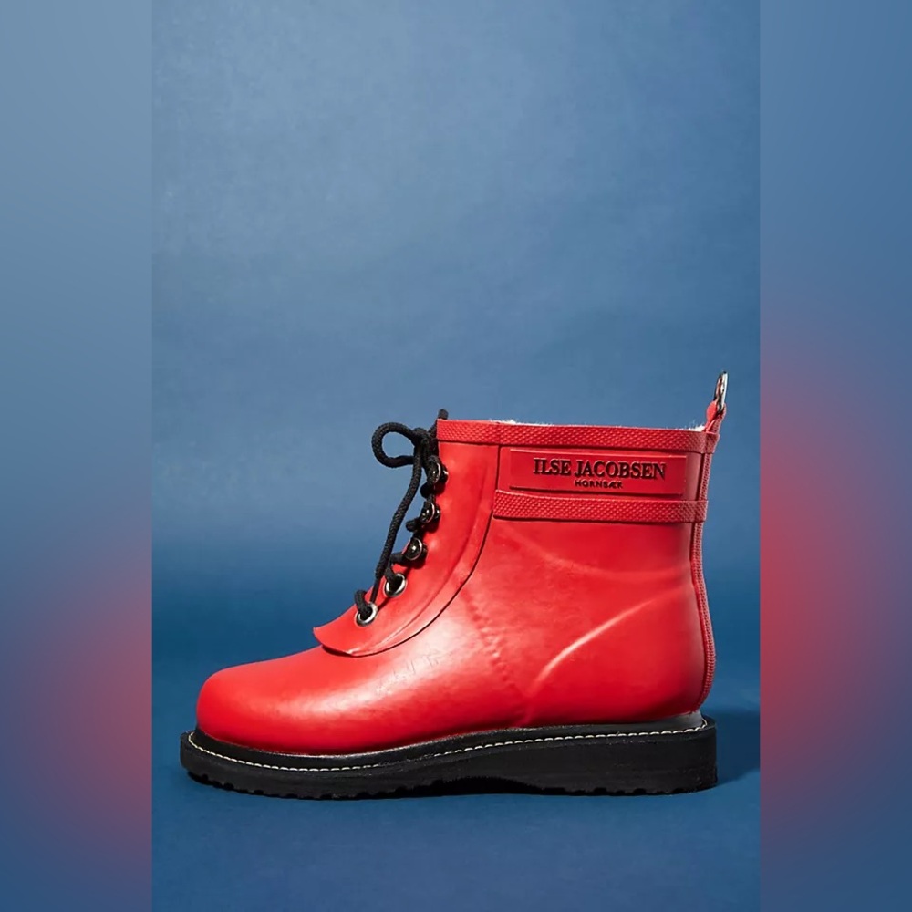 Ilse Jacobsen Vibrant Red Waterproof Boots